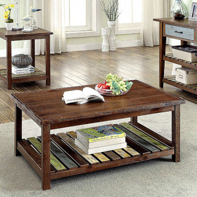 Whitwell Country Coffee Table In Brown Cherry Finish