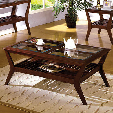 Virginia Beach Coffee Table , Dark Cherry Finish