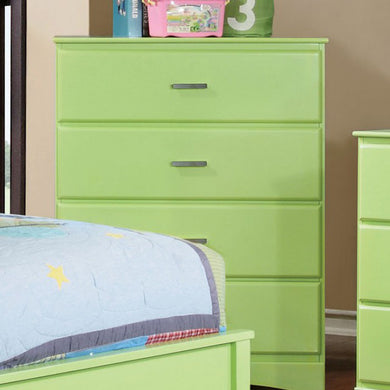 Transitionally Designed Wooden Chest In Green