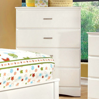 Wooden Chest With 4 Drawers In White