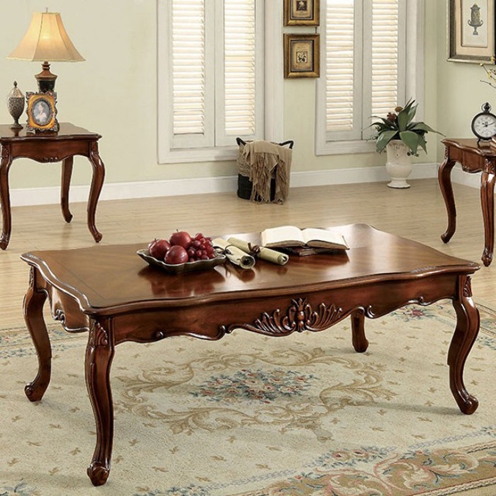 Zahir Traditional Coffee Table In Dark Oak Finish