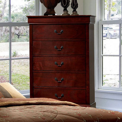 Traditionally Designed Wooden Chest, Cherry Brown