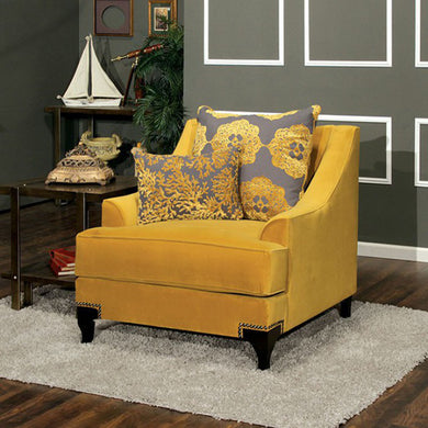 Viscontti Traditional Chair, Gold Finish