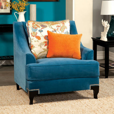 Viscontti Traditional Chair, Peacock Blue Finish