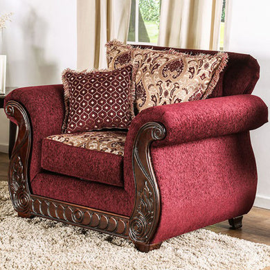 Tabitha Traditional Chair, Wine