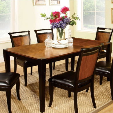 Two Toned Finish Round Dining Table
