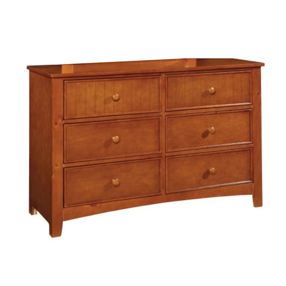 Trendy Wooden Youth Dresser, Oak Brown