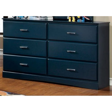 Transitional Style Wooden Dresser, Blue