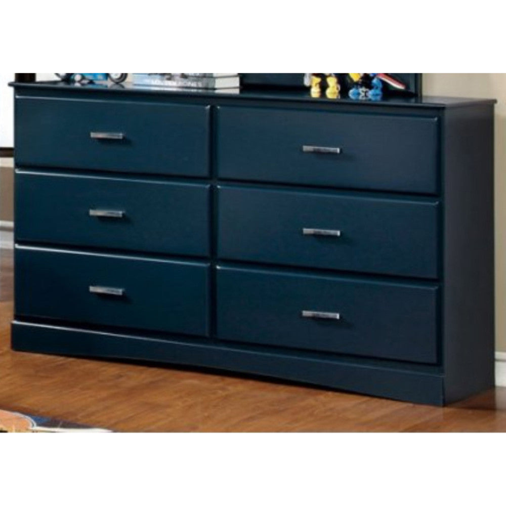 Transitional Style Wooden Dresser, Blue