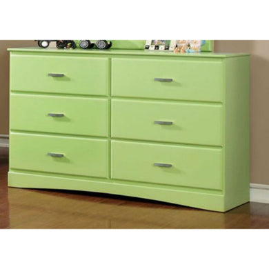 Transitional Style Wooden Dresser, Green