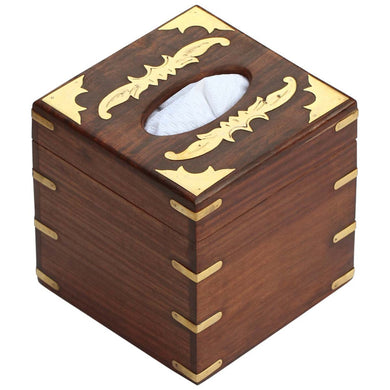 Wood 5.6 x 5.6 Inches Tissue Box Cover