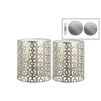 Trendy Round Nesting Accent Table - Set of 2 - Benzara