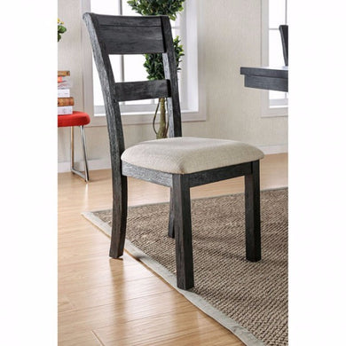 Thomaston I Transitional Side Chair, Brushed Black Finish, Set Of 2