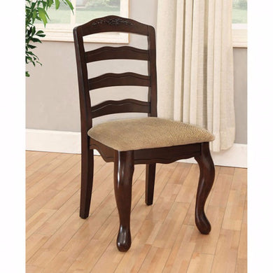 Townsville Cottage Side Chair, Dark Walnut Finish, Set Of 2
