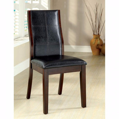 Townsend I Transitional Side Chair, Brown Cherry Finish, Set Of 2