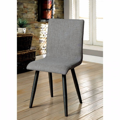 Vilhelm I Midcentury Modern Side Chair, Gray, Set Of Two