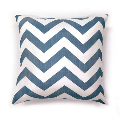 Zoe Contemporary Pillow, Blue Chevron, Set of 2