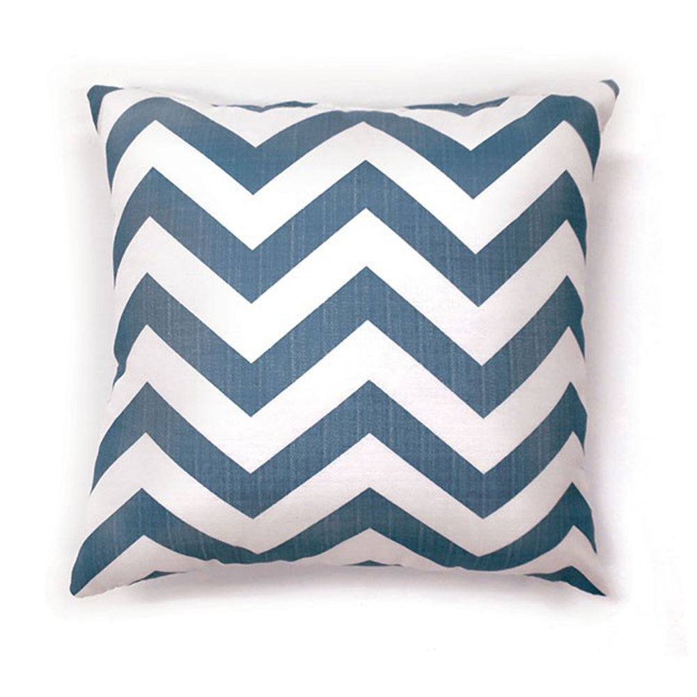 Zoe Contemporary Pillow, Blue Chevron, Set of 2