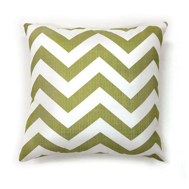 Zoe Contemporary Pillow, Green Chevron, Set of 2