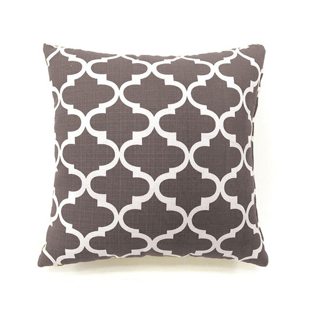 Xia Contemporary Pillow, Gray Quatrefoil, Set of 2