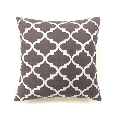 Xia Contemporary Pillow, Gray Quatrefoil, Set of 2