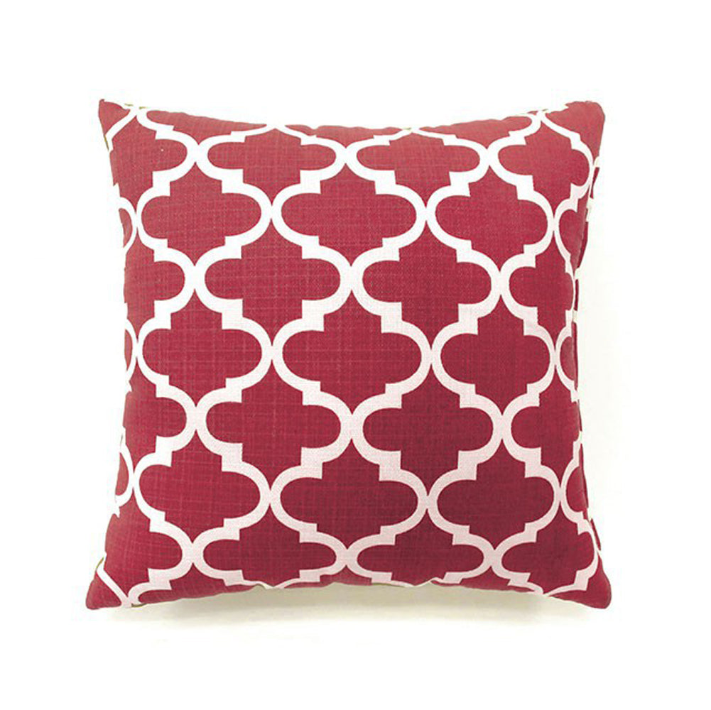 Xia Contemporary Pillow, Red Quatrefoil, Set of 2