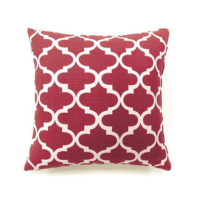 Xia Contemporary Pillow, Red Quatrefoil, Set of 2