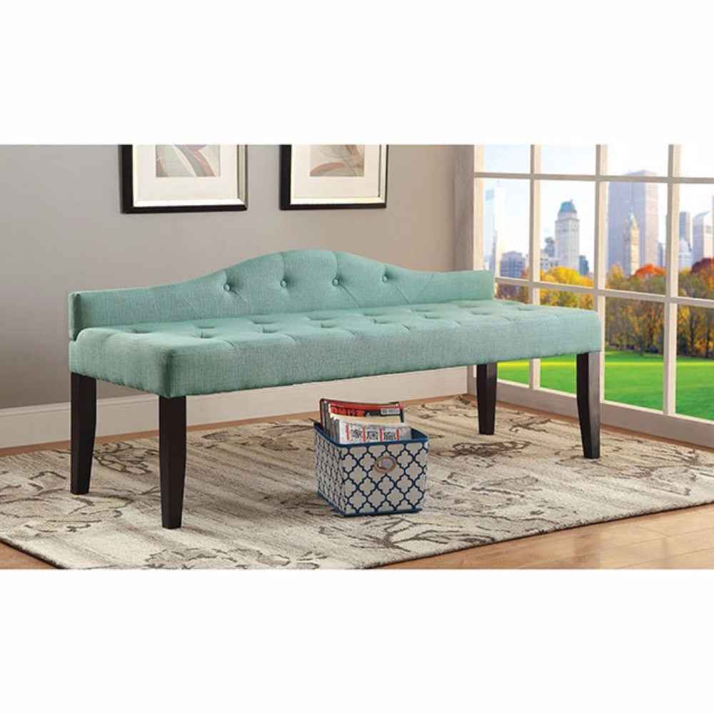 Alipaz Contemporary Large Bench, Blue Finish
