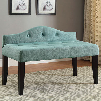 Alipaz Contemporary Small Bench, Blue Finish