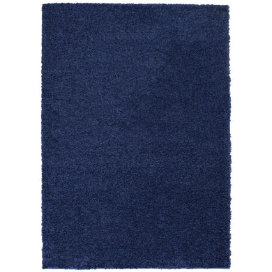 Zafirah Contemporary Area Rug, Solid Denim