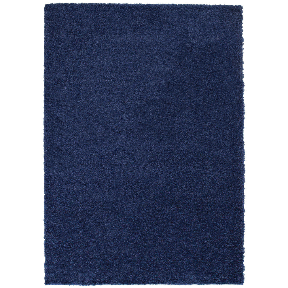 Zafirah Contemporary Area Rug, Solid Denim