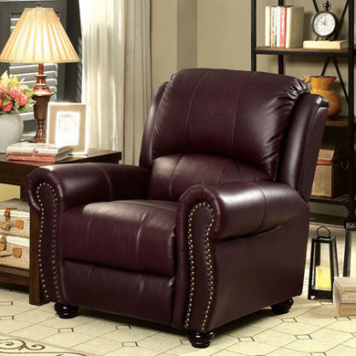 Turton Transitional Chair, Burgundy