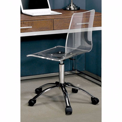 Tilly Contemporary Office Chair With Acrylic, Black & Clear