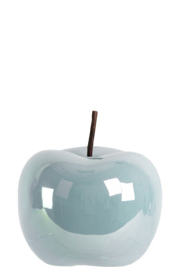 Amazingly Crafted Apple Figurine- Small- Blue- Benzara