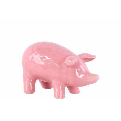 Winsome Standing Pig Figurine- Small- Pink- Benzara