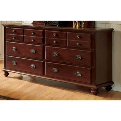 Transitional Style Dresser, Cherry Brown