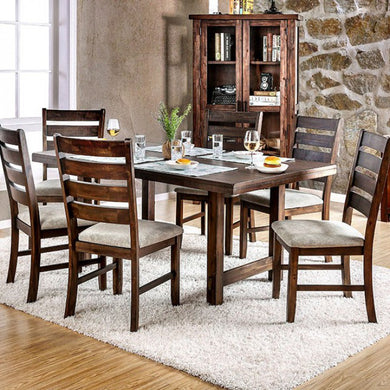 Wallis Transitional Style Dining Table, Walnut Finish