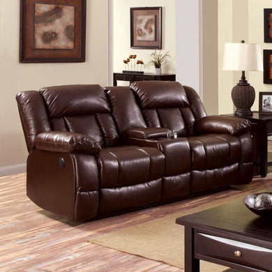 Wimbledon Motion Love Seat Comfy Couch Recliners, Brown