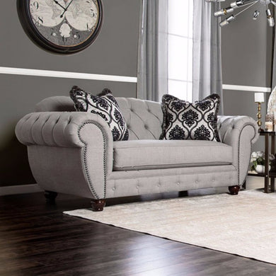 Viviana Gray Finish Love Seat