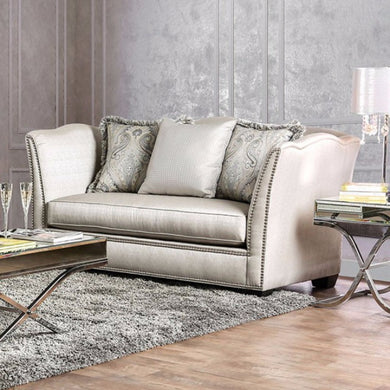 Alessandra Silver Finish Love Seat