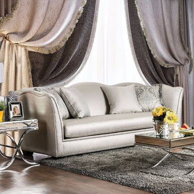 Alessandra Silver Finish Sofa