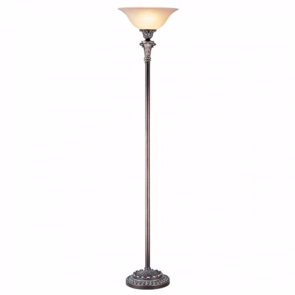 Vera Amora Lightning Torchiere Lamp, Silver