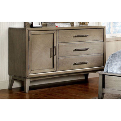 Urbane Contemporary Style Wooden Dresser, Gray