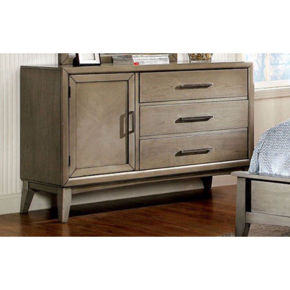 Urbane Contemporary Style Wooden Dresser, Gray