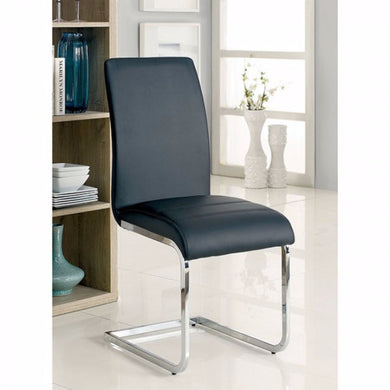 Walkerville I Snazzy Cushy Side Chair, Contemporary Style, Black, Set Of 2