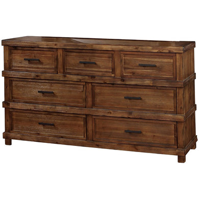 Timeless Wooden Dresser,  Antique Oak Brown