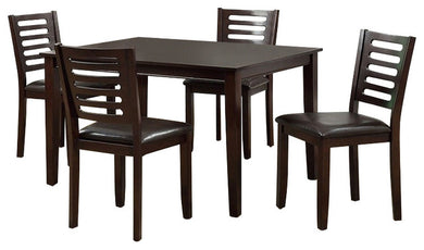 Amador I Transitional 5Pc Style Dining Set, Espresso Finish