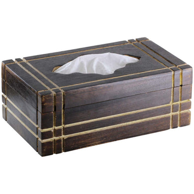 100% Wood Tissue Box Cover Holder Tissue Dispenser Rectangular Wooden Box