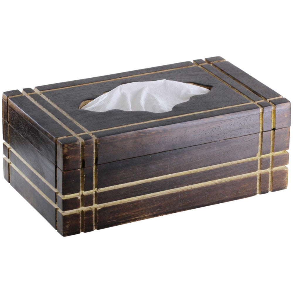 100% Wood Tissue Box Cover Holder Tissue Dispenser Rectangular Wooden Box