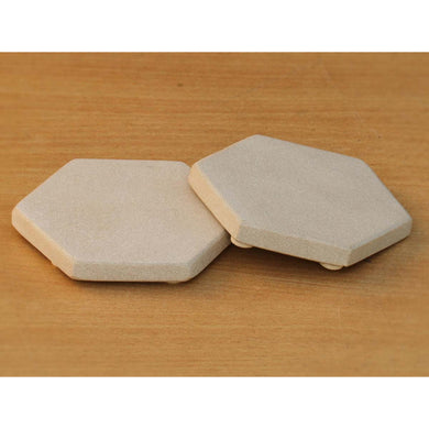 Absorbent Sandstone Drink Coasters Set of 2-Hexagonal Handmade Stone Beverage Coaster